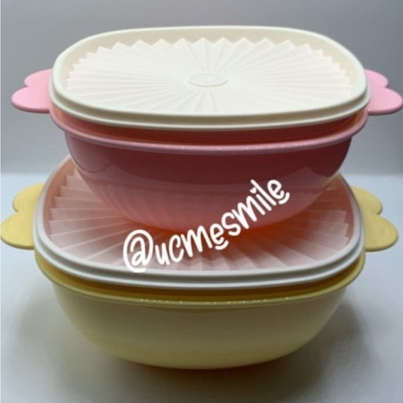 Tupperware Pastel Color Servalier Container Bowl Set - Picture 4 of 5